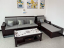 墨宸沙发 紫金檀木实木沙发新中式客厅大小户型冬夏两用转角储物家具 四人位+贵妃+茶水柜+茶几+电视柜 实拍图