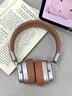联想（Lenovo）头戴式蓝牙耳机复古风潮流时尚无线蓝牙6.0高音质超长续航通话降噪网红ins风穿搭游戏音乐送礼物 复古棕【旗舰蓝牙V6.0+云感舒适佩戴】 3D立体环绕音-ENC通话降噪 实拍图