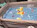 优乐博（ULOP）婴儿床可折叠可移动0-3岁宝宝床多功能婴儿床可升降婴儿拼接床 [蚊帐+置物袋+万向轮]一键折叠床标准款 婴儿用品实用新生儿见面礼物便携折叠婴儿床 实拍图