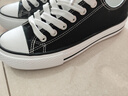 回力经典男女低帮帆布鞋春秋板鞋休闲鞋跑步情侣运动鞋391黑色37 实拍图
