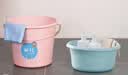 茶花塑料洗脸盆30cm+水桶31m塑料盆子泡脚桶洗脚盆 实拍图