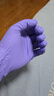 乌斯京（WOLSGIN）一次性手套 丁腈手套 50只中码 加厚防护餐饮食品级紫色橡胶手套 实拍图