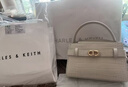 CHARLES&KEITH鳄鱼纹凯莉包手提斜挎婚包包女包生日礼物新年礼物CK2-50270880-1 Ivory象牙色 S 实拍图