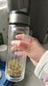 【京东物流配送】高硼硅双层玻璃杯大容量泡茶杯水杯子茶水分离杯 【双层加厚】茶杯350ml1只 实拍图