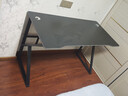 甄严选电脑桌台式电竞桌椅套装组合桌子办公家用桌学习桌书房书桌写字桌 【黑架+黑碳纤纹面】单桌120*60 实拍图