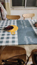 桌布新款欧式风格防水防油免洗餐桌茶几桌垫家用麻将凉席垫 好运格子-蓝色-常规款 137*90cm 实拍图