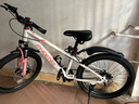凤凰山地自行车男女变速山地车碟刹青少年儿童自行车学生单车 星际 粉紫【单速+辐条轮】 20寸【适合125-160cm】 实拍图