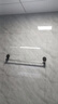 吸盘毛巾架免打孔卫生间置物架浴室毛巾杆壁挂式厕所浴巾收纳挂架 伸缩款透明黑【65-130cm】 实拍图