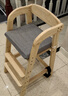 儿童餐椅实木成长椅大宝宝餐桌椅学习椅可升降高脚座椅吃饭椅子 清漆色-浅灰色坐垫 实拍图