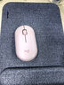 罗技（Logitech）时尚系列 PEBBLE鼠标 无线蓝牙鼠标 办公静音鼠标 女性鼠标对称鼠标 鹅卵石造型 玫瑰粉 实拍图