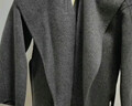 三彩【100绵羊毛】2025冬季新款连帽双面呢大衣毛呢外套M 深邃灰 S 155/80A 实拍图