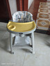 荆婴坊宝宝餐椅婴儿家用吃饭餐桌座椅多功能餐厅酒店商用儿童饭桌 黄色加厚：轮+皮垫+双层+置物袋 实拍图