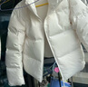 优衣库女装无缝羽绒短茄克/老爸评测外套夹克25秋冬478578 00 白色 S /155/80A 实拍图