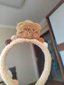 毛绒小熊洗脸发箍女高颅顶压发敷面膜专用头箍发饰2024冬季新款 米白色/ 实拍图