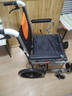 鱼跃(yuwell)手动轮椅车H056C铝合金软座便携可折叠老人手推小轻量化 实拍图