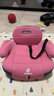 bebelock儿童安全座椅增高垫3-12岁便携式简易车载宝宝坐垫isofix硬接口 樱花粉-isofix接口+靠背款 实拍图