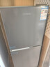 HYUNDAI（韩国现代）小冰箱迷你小型家用冷藏冷冻宿舍出租房办公室双开门二门电冰箱节能省电 118L灰【行业爆款+省电轻音】 实拍图