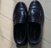 奥康（Aokang）商务休闲皮鞋男士耐磨牛皮软底一脚蹬鞋黑色43码 实拍图