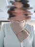 帕罗（PALUOPO）秋冬加厚围巾女100%山羊绒斜纹移针提花围脖保暖御寒 浅咖夹花 66*12 实拍图