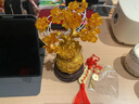 美卡瑞黄水晶发财树酒柜装饰品小摆件客厅电视柜招财摇钱树乔迁开业礼品 小号黄水晶发财树+送6样礼品 实拍图