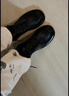 意尔康女靴厚底百搭加绒马丁靴女复古英伦风短靴 14738W黑色36 实拍图