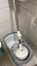 大卫旋转拖把原装配件一套新V聚能杆+第三代塑料把盘（白色）D9适用 实拍图