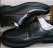 京甄良工男士商务正装吸湿透气防滑耐磨柔软真牛皮皮鞋 黑色二层牛皮 40 实拍图
