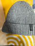 海澜之家（HLA）帽子男士秋冬季保暖加绒毛线针织帽女含羊毛防风防寒 灰色 实拍图
