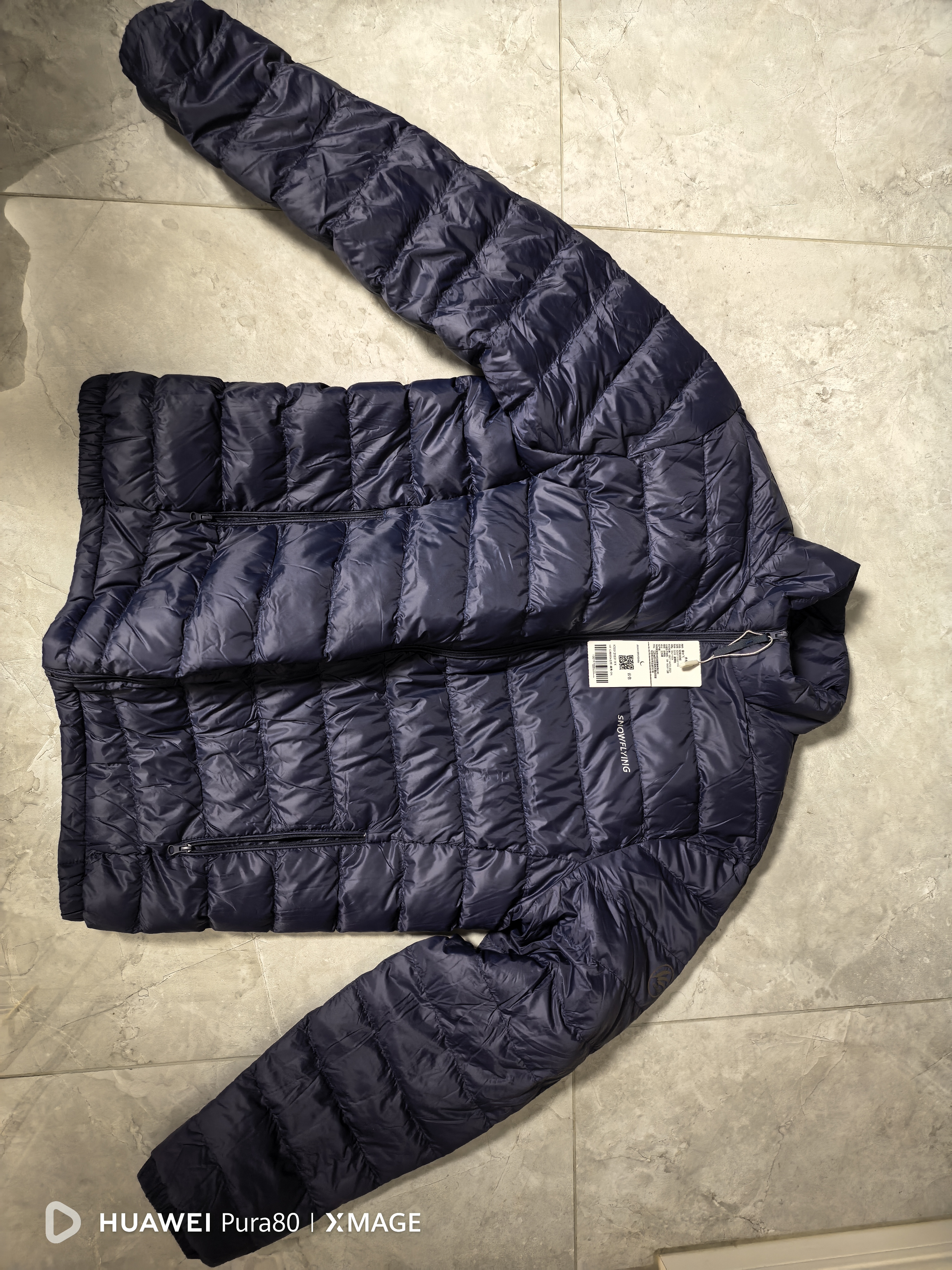雪中飞90绒轻薄羽绒服男女同款立领时尚休闲秋冬保暖情侣外套男 实拍图