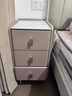 【京喜甄选】窄款床头柜三抽卧室家用床边柜岩板储物柜整装收纳柜 卡其色【升级岩板款】 【实木抽屉款】30*40*60cm 实拍图
