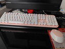 摩天手(Mofii) sweet无线复古朋克键鼠套装 办公键鼠套装 鼠标 电脑键盘 笔记本键盘  白粉色 实拍图