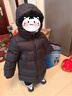保姆鹅  【风墙】儿童羽绒服宝宝中长款护脸加厚外套保暖童装[NG2664] 大象灰 110 实拍图