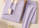 猫人新款10A级抗菌除螨含山羊绒蚕丝女士保暖内衣女丁香紫XL 实拍图