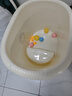 婧麒（JOYNCLEON）婴儿洗澡盆宝宝浴盆儿童洗澡桶家用坐躺大号小孩泡澡游泳桶男 象牙黄【凯撒狮】0-7岁【带排水 实拍图