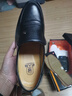 老人头皮鞋男冬季男士商务正装鞋透气真皮男鞋舒适皮鞋内增高款男鞋 四季款-平跟-黑色 40 实拍图