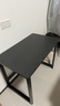 馨美凯电脑桌台式家用简易书桌办公桌简约现代工作台租房卧室学习写字桌 【单桌1.6cm厚桌面】黑架+碳纤色 长100cm*宽60cm*高74cm 实拍图