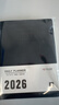 申士（SHEN SHI）【热门商品】2026年A5全年日程本笔记本子352页带日期工作效率手册日志记事本可印LOGO D25黑色1本 实拍图