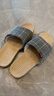 回力亚麻拖鞋男款室内居家用吸汗轻盈四季棉麻凉拖HL0080灰色44-45码 实拍图