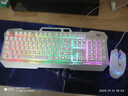 狼蛛（AULA）T101真机械手感键盘鼠标套装 有线键鼠套装 游戏办公电脑键盘 混光 吃鸡套装 金属面板 银白 实拍图