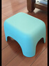 美丽雅塑料家用小板凳子 加厚防滑矮凳儿童浴室洗澡换鞋凳 蓝色1只 实拍图