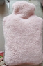 ⭐加厚防爆⭐热水袋 注水式暖手宝 暖腰暖被窝毛绒可拆洗暖水袋 粉色仿兔绒外套+内胆 2000ML-大号暖被窝 实拍图