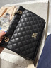 HR赫莲娜女包轻奢高级感大容量女包菱格链条包托特包经典单肩斜挎包 黑色 实拍图