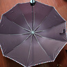 天堂 加大雨伞三折 晴雨两用商务伞经典格纹10骨大雨伞男女 暗紫红 实拍图