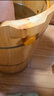 川柏香泡脚桶木桶40厘米实木泡脚桶过小腿香柏木足浴洗脚盆木桶家用木质 40碳化带盖带轮+艾60包（豪配） 实拍图