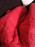 鸭鸭（YAYA）佟丽娅同款轻薄羽绒服女新款秋冬季休闲短款连帽轻便韩版排骨外套 中国红色 4XL 实拍图