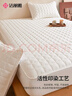 洁丽雅（Grace）A类全棉床笠纯棉床套罩床垫保护套 奶白150*200cm 实拍图