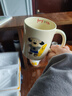 可爱卡通高颜值陶瓷猫咪马克杯情侣水杯送闺蜜创意实用杯子 滑板小狗马克杯【单杯】 1个 350ml 实拍图