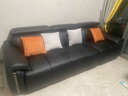 卡尔适黑色真皮沙发客厅2025新款小户型调节大象耳朵意式直排沙发花弄影 2.8米多人位（头靠可调节） 【MAX版·零压坐感】2.8mm加厚半青头层牛皮 实拍图