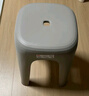 禧天龙大承重坚固防滑塑料凳子 换鞋方凳浴室凳 耐磨椅子 中凳 灰色 实拍图