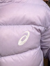亚瑟士（asics）童装冬季儿童柔软舒适三防轻薄保暖羽绒服【高充绒量】 浅紫 清洁度1000-鸭绒 160 充绒量98.5g 实拍图